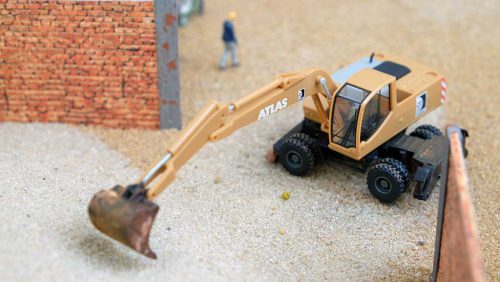 bagger leicht gealtert modellbau h0